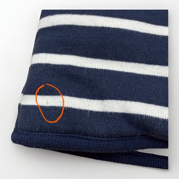 Quince Organic Cotton Reversible Baby Jacket in Navy Blue/Stripe 3-6 Months Boy - Picture 4 of 10